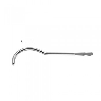 Guyon Urethral Sound / Dilating Bougie 14 Charr. Brass - Chrome Plated, 26.5 cm - 10 1/2"